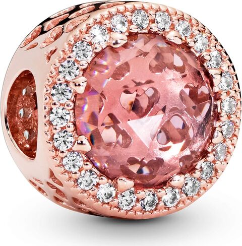 Pandora Sparkling Blush Pink Crystal Charm Bracelet Charm Timeless Bracelets - Stunning Women's Jewelry - Gift for Women - Made Rose & Cubic Zirconia, With Gift Box in Saudi Arabia