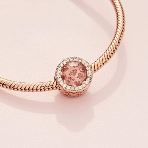 Pandora Sparkling Blush Pink Crystal Charm Bracelet Charm Timeless Bracelets - Stunning Women's Jewelry - Gift for Women - Made Rose & Cubic Zirconia, With Gift Box in Saudi Arabia