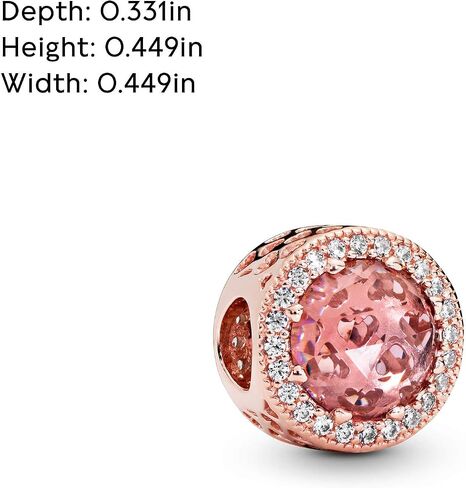 Pandora Sparkling Blush Pink Crystal Charm Bracelet Charm Timeless Bracelets - Stunning Women's Jewelry - Gift for Women - Made Rose & Cubic Zirconia, With Gift Box in Saudi Arabia