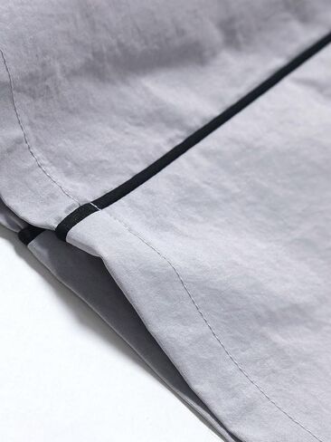 OYOANGLE Men's Colorblock Drawstring Waist Wide Leg Baggy Streetwear Pants Trousers in Saudi Arabia