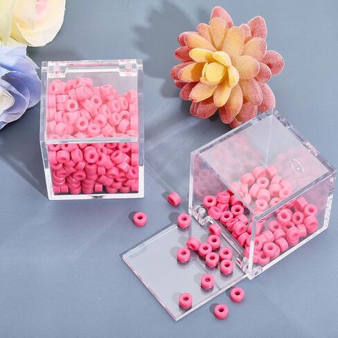 CHGCRAFT 12Pcs Acrylic Single Ball Display Case Transparent Holder with Flip Cover Cube Display Box for Ball Collectibles, Inner Size 44x44mm in Saudi Arabia