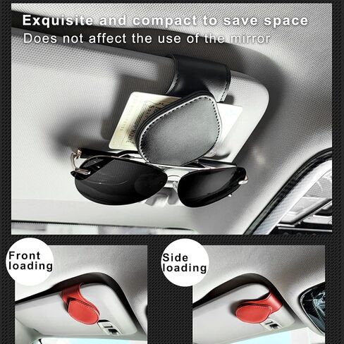 Sunglasses Holder for Car Sun Visor Adsorption Sunglasses Holder Clip for Storing Glasses Card Mask, for Car Visor Accessories (black2) in Saudi Arabia