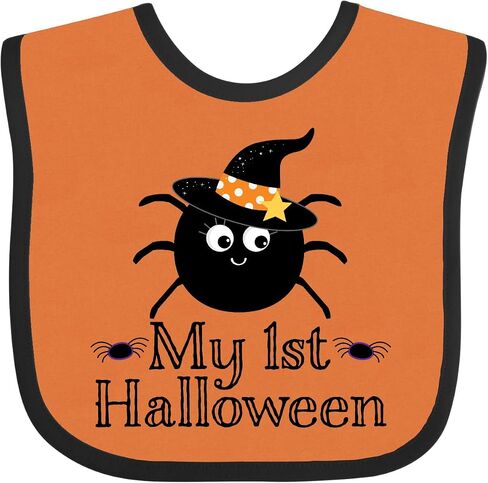inktastic My 1st Halloween Witch Spider Baby Bib in Saudi Arabia