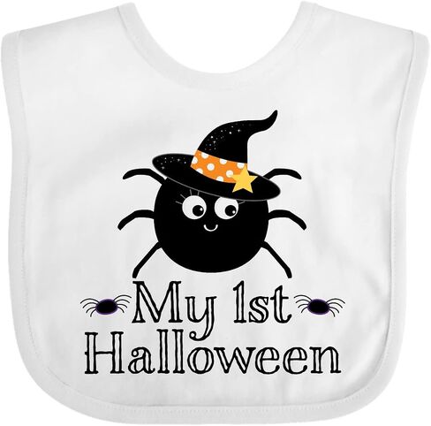 inktastic My 1st Halloween Witch Spider Baby Bib in Saudi Arabia