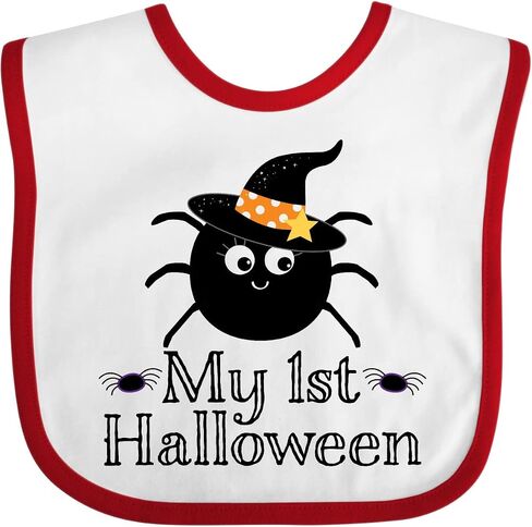 inktastic My 1st Halloween Witch Spider Baby Bib in Saudi Arabia
