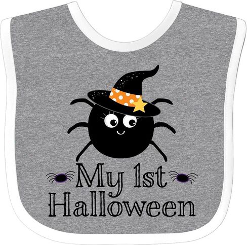 inktastic My 1st Halloween Witch Spider Baby Bib in Saudi Arabia