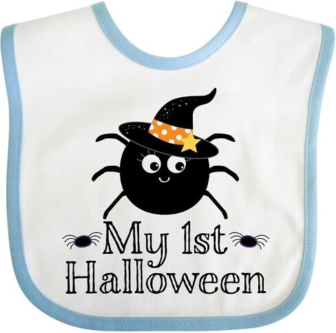 inktastic My 1st Halloween Witch Spider Baby Bib in Saudi Arabia
