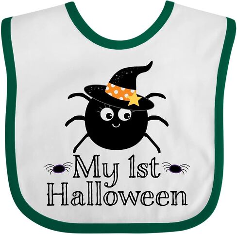 inktastic My 1st Halloween Witch Spider Baby Bib in Saudi Arabia
