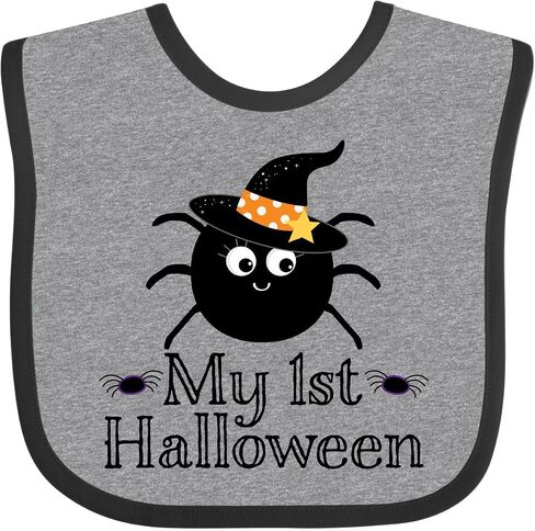inktastic My 1st Halloween Witch Spider Baby Bib in Saudi Arabia