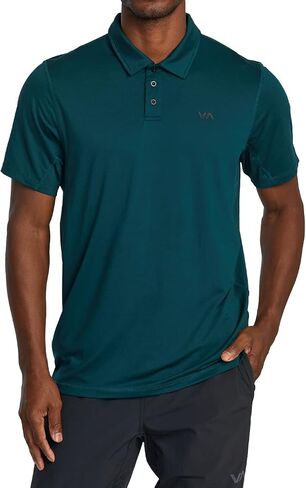 RVCA Mens Sport Vent Athletic Breathable Short Sleeve Polo Shirt in Saudi Arabia