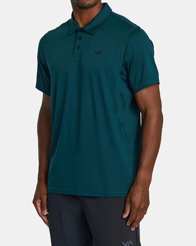 RVCA Mens Sport Vent Athletic Breathable Short Sleeve Polo Shirt in Saudi Arabia
