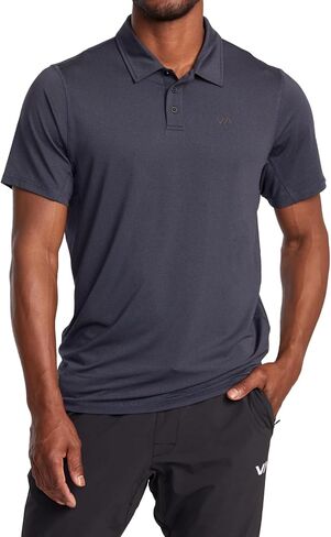 RVCA Mens Sport Vent Athletic Breathable Short Sleeve Polo Shirt in Saudi Arabia