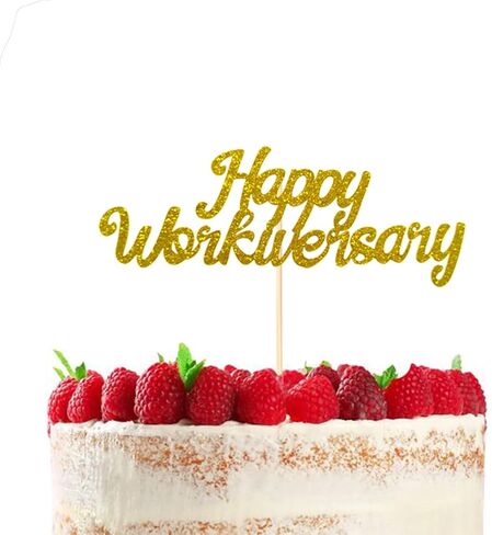 Happy Workiversary cake topper for Work Party Office Party,Employee Retirement Decor,Employee Retirement Decor,gold in Kuwait