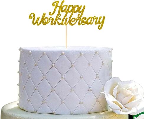 Happy Workiversary cake topper for Work Party Office Party,Employee Retirement Decor,Employee Retirement Decor,gold in Kuwait