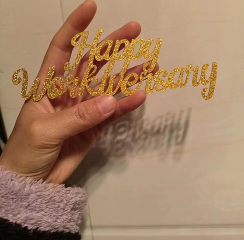 Happy Workiversary cake topper for Work Party Office Party,Employee Retirement Decor,Employee Retirement Decor,gold in Kuwait