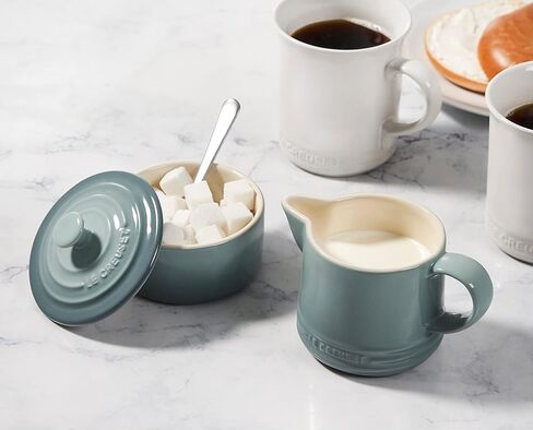 مجموعة الكريم والسكر من Le Creuset Stoneware Signature، سيريس، كريم: 300 مل، سكر: 8 أونصة، in Kuwait