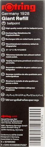 عبوة إعادة تعبئة قلم حبر جاف من روترينج، أسود، لـ Rapid Pro وTicky، مجموعة من 5 قطع in Kuwait