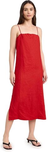 DONNI. Women's The Linen Spaghetti Dress in Saudi Arabia