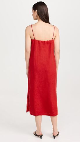 DONNI. Women's The Linen Spaghetti Dress in Saudi Arabia