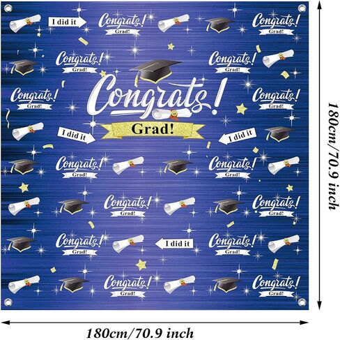 2024 Graduation Photography Backdrop Graduation Party Decorations Fabric Congratulate Grad Backdrop Graduation Celebration Background Banner for Prom Party 70.9 x 70.9 Inch in Saudi Arabia