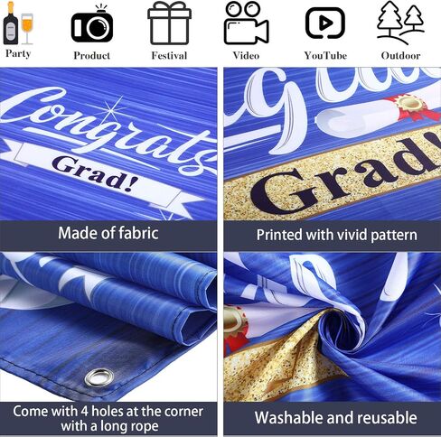 2024 Graduation Photography Backdrop Graduation Party Decorations Fabric Congratulate Grad Backdrop Graduation Celebration Background Banner for Prom Party 70.9 x 70.9 Inch in Saudi Arabia