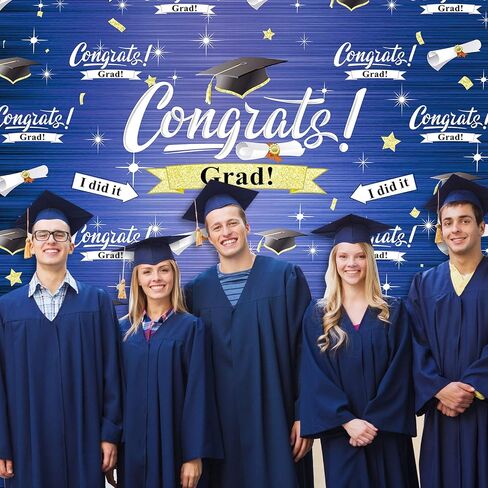 2024 Graduation Photography Backdrop Graduation Party Decorations Fabric Congratulate Grad Backdrop Graduation Celebration Background Banner for Prom Party 70.9 x 70.9 Inch in Saudi Arabia