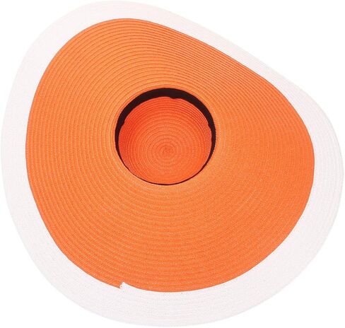 قبعة الشمس النسائية GEMVIE ذات الحافة الكبيرة من القش، قبعة الشمس ذات الحافة المرنة الكبيرة الحجم، قبعة من القش للشاطئ قابلة للتعبئة in Kuwait