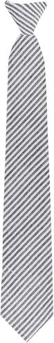Jacob Alexander Men's Seersucker Striped Pattern Clip-On Neck Tie in Kuwait
