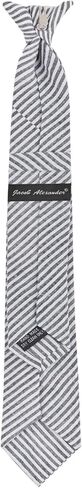 Jacob Alexander Men's Seersucker Striped Pattern Clip-On Neck Tie in Kuwait