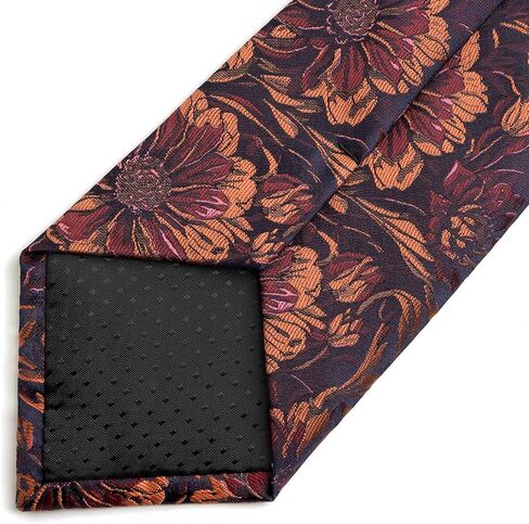Paisley Floral Ties for Men Handkerchief Woven Classic Silk Flower Mens Ties and Pocket Square Set in Saudi Arabia