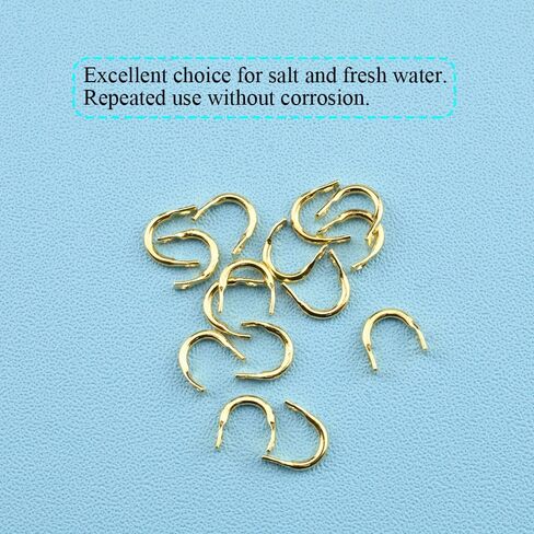 Fishing Spinner Clevis Lure Blades Spoon Fishing Tail Bait DIY Rigs Aligned End Smooth Spin Big Enough Loop to Go Through Wire Easy Tie Hook Line for Freshwater Saltwater 40PCS Gold Copper in Saudi Arabia