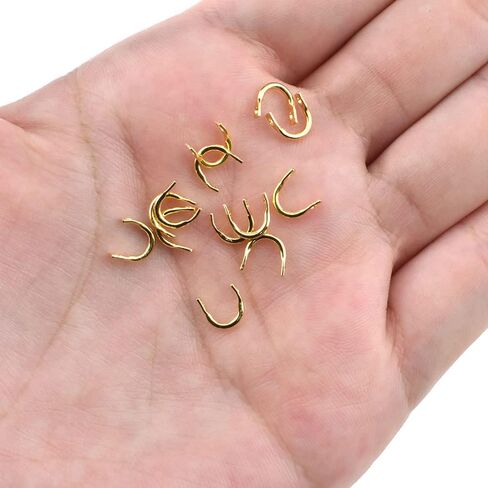 Fishing Spinner Clevis Lure Blades Spoon Fishing Tail Bait DIY Rigs Aligned End Smooth Spin Big Enough Loop to Go Through Wire Easy Tie Hook Line for Freshwater Saltwater 40PCS Gold Copper in Saudi Arabia