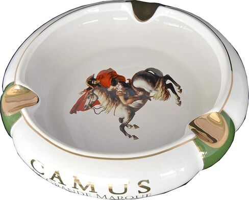 مجموعة لامعة - Camus - منفضة سجائر سيجار نابليون باللون الأزرق الداكن - 9 بوصة × 2 1/4 بوصة in Kuwait