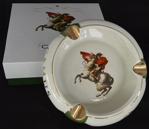 مجموعة لامعة - Camus - منفضة سجائر سيجار نابليون باللون الأزرق الداكن - 9 بوصة × 2 1/4 بوصة in Kuwait