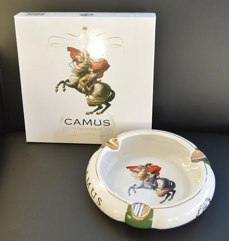 مجموعة لامعة - Camus - منفضة سجائر سيجار نابليون باللون الأزرق الداكن - 9 بوصة × 2 1/4 بوصة in Kuwait