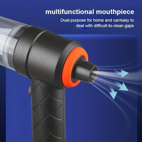 Handheld Car Vacuum Cleaner, 6500R Vacuum Cleaner and Air Duster, 120W High Power Wet and Dry Handheld Car Vacuum Cleaner with LED Light and Multi-Nozzles for Car, Home, Office, Pet in Saudi Arabia