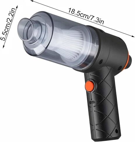 Handheld Car Vacuum Cleaner, 6500R Vacuum Cleaner and Air Duster, 120W High Power Wet and Dry Handheld Car Vacuum Cleaner with LED Light and Multi-Nozzles for Car, Home, Office, Pet in Saudi Arabia