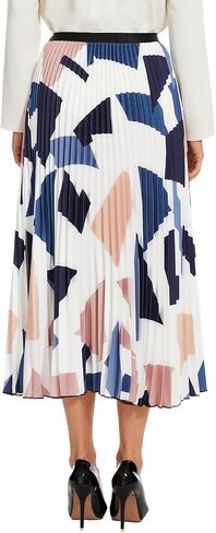 Women's Elastic High Waist Pleated Shirring Skirt Draping A-line Skirt in Saudi Arabia