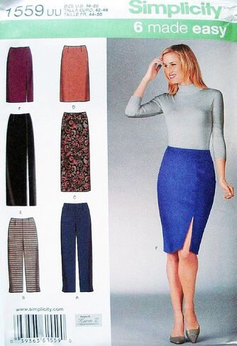 Simplicity 1559 Easy to Sew Women's Pants and Skirt Sewing Patterns, Sizes 16-22 in Saudi Arabia