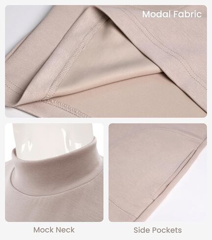 فستان Airy Essential برقبة وهمية للنساء بدون أكمام وجيوب للصيف in Kuwait