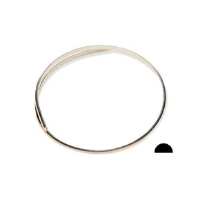 22 Gauge, 935 Argentium Silver Wire (Half Round) Dead Soft Made in USA - 5FT by CRAFT WIRE