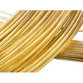 Pure 24 K Yellow Gold, Round Wire, 24 Gauge, 6 Inches