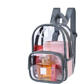 حقيبة ظهر MAY TREE صغيرة شفافة أنيقة وجذابة وشفافة ومعتمدة للعمل والحفلات الموسيقية والأمن والسفر والرياضات (رمادي) in Kuwait