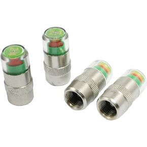 36 PSI 2.4 Bar Car Tire Pressure Monitoring Valve Cap Sensor Indicator 3 Color Eye Alert 4Pcs