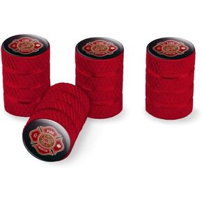 Firefighter Fire Rescue Maltese Cross Tire Rim Wheel Aluminum Valve Stem Caps