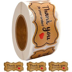 Thank You Stickers Roll (500 PCS)