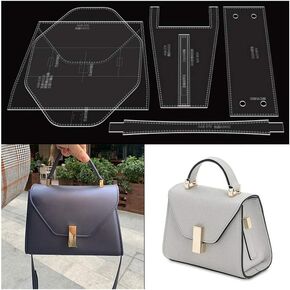 AAB-579 Acrylic Shoulder Bag Template Bag Leather Pattern Shoulder Bag Acrylic Leather Pattern Leather Templates