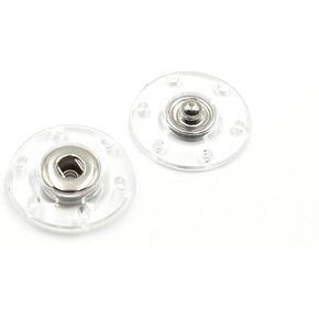 10 Sets Clear Transparent Press Snap Buttons Fasteners for Coat Shirt Clothing Bag DIY Sewing (Black, 18mm)