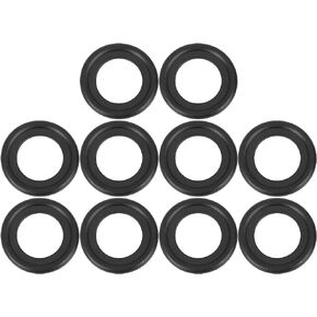 X AUTOHAUX 10pcs M14 Car Oil Drain Plug Gaskets Replacement 323513 5066453 F5TZ6734BA Black