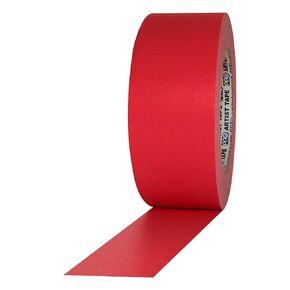 ProTapes Artist Tape Flatback Printable Paper Board or Console Tape, 60 yds Length x 2" Width, Red (Pack of 1)